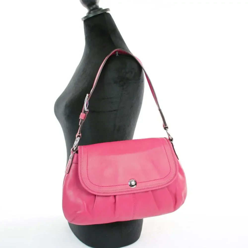 Coach Soho Magenta Leather Hobo Bag
